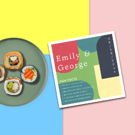 Guardanapo De Papel Casamento de Fatos Coloridos Coloridos de Abstrato