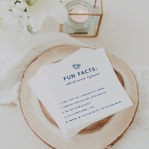 Guardanapo De Papel Casamento de Fatos de Diversão Azul Whimsical
