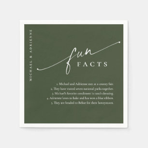 Guardanapo De Papel Casamento de Fatos de Diversão de Script Moderno e