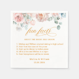 Guardanapo De Papel Casamento de Fatos de Diversão Floral Cor-de-Rosa-