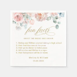 Guardanapo De Papel Casamento de Fatos de Diversão Floral Cor-de-Rosa-