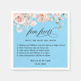 Guardanapo De Papel Casamento de Fatos de Diversão Floral Cor-de-Rosa-