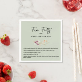 Guardanapo De Papel Casamento de Fatos Divertidos com o Elegante Boho
