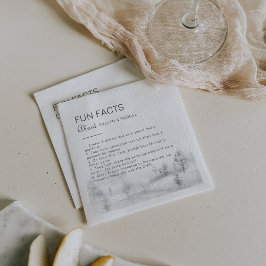 Guardanapo De Papel Casamento de Fatos Divertidos da Floresta da Monta