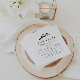 Guardanapo De Papel Casamento de Fatos Divertidos da Montanha Branca N