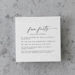 Guardanapo De Papel Casamento de Fatos Divertidos de Script Moderno<br><div class="desc">Estes fatos modernos e divertidos do casamento são perfeitos para uma recepção de casamento minimalista. O simples design preto e branco apresenta uma tipografia industrial única, com estilo boho moderno. Personalizável em qualquer cor. Mantenha o design mínimo e elegante, como está, ou personalize-o adicionando seus próprios gráficos e trabalhos de...</div>