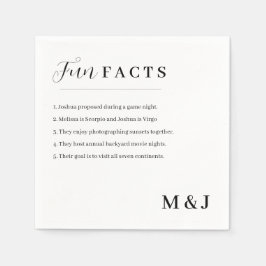 Guardanapo De Papel Casamento de Fatos Divertidos Modernos