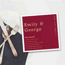 Guardanapo De Papel Casamento de Fatos Dourados da Brincadeira Clássic