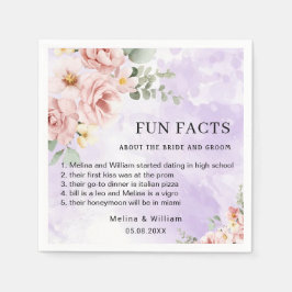 Guardanapo De Papel Casamento de Fatos Florais Rosa Moderno