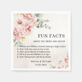 Guardanapo De Papel Casamento de Fatos Florais Rosa Moderno