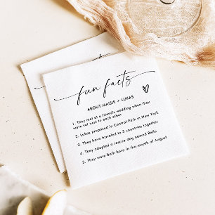 Guardanapo De Papel Casamento de Fatos Mínimos Modernos