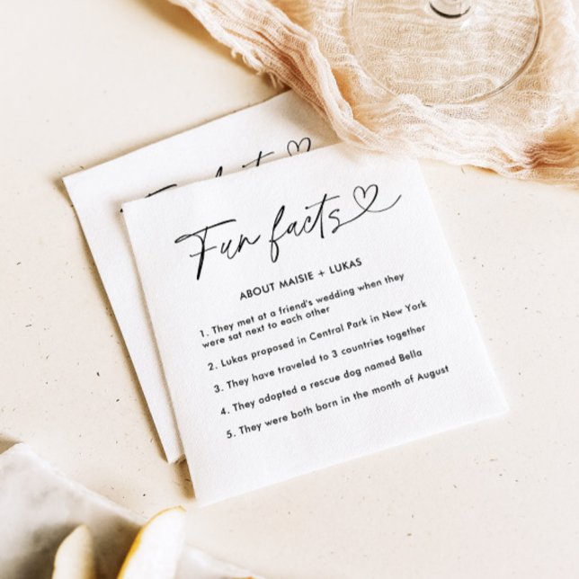 Guardanapo De Papel Casamento de Fatos Mínimos Modernos (Criador carregado)