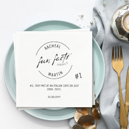 Guardanapo De Papel Casamento de Fatos Modernos de Música Branca Negra