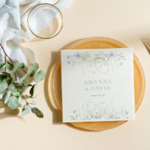 Casamento de Flor Selvagem Azul