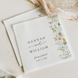 Guardanapo De Papel Casamento de flor selvagem do jardim elegante