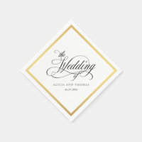 Casamento de Floreados de Script Elegante