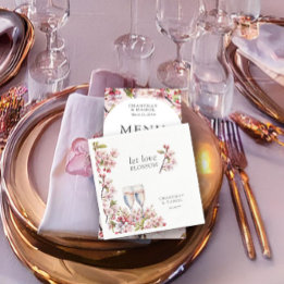 Guardanapo De Papel Casamento de Flores de Cereja Rosa-Rosa-Flores