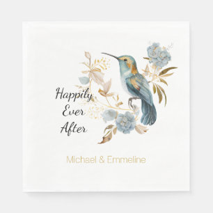 Guardanapo De Papel Casamento de Flores de Hydrangea Hummingbird