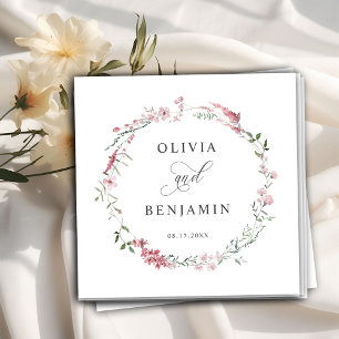 Guardanapo De Papel Casamento de Flores Selvagens de Prados Selvagens