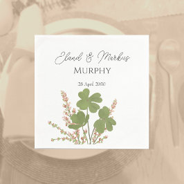 Guardanapo De Papel Casamento de Folha de Folha da Irlanda Verde Moder