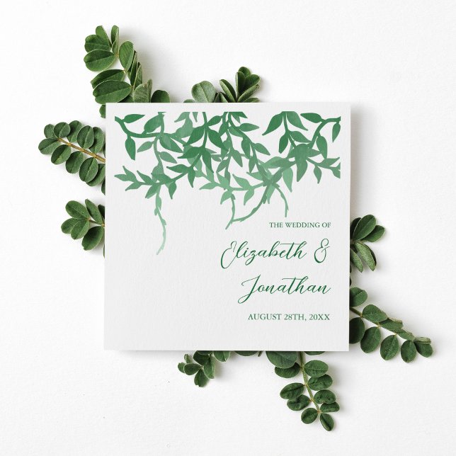 Guardanapo De Papel Casamento de Folhas Botânicas Rusticas (Criador carregado)