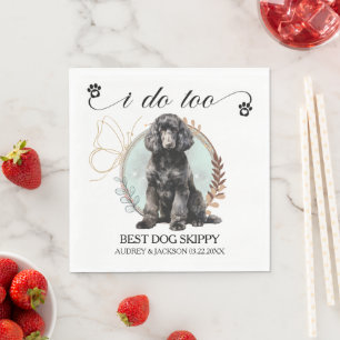 Guardanapo De Papel Casamento de Foto de Cachorro Padrão