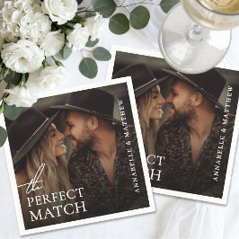 Guardanapo De Papel Casamento de Foto Elegante Personalizado