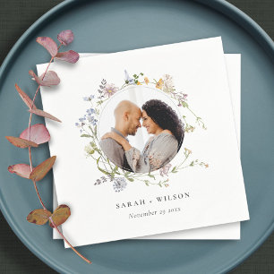 Guardanapo De Papel Casamento de Foto Floral Floral de Meadow Rustic F