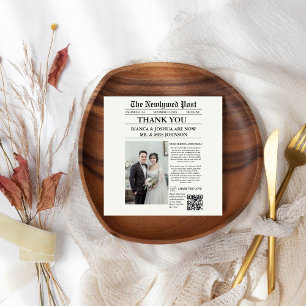 Guardanapo De Papel Casamento de Foto Único do Jornal Obrigado