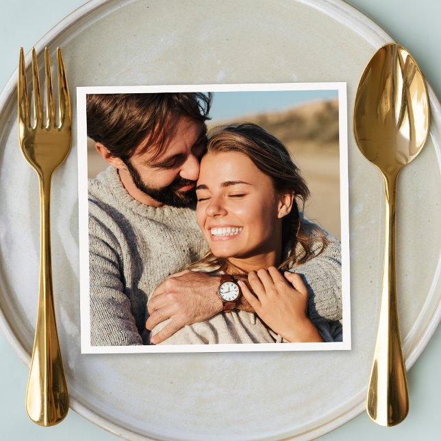 Guardanapo De Papel Casamento de Fotografia do casal (Criador carregado)