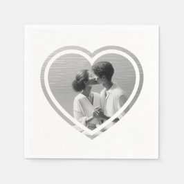 Guardanapo De Papel Casamento de Fotografias Personalizadas em Forma d