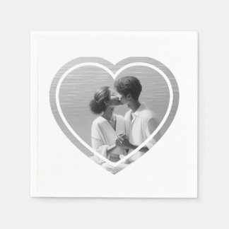 Guardanapo De Papel Casamento de Fotografias Personalizadas em Forma d