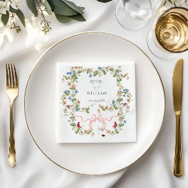 Guardanapo De Papel Casamento de Fotos Elegante Russo do Jardim Floral