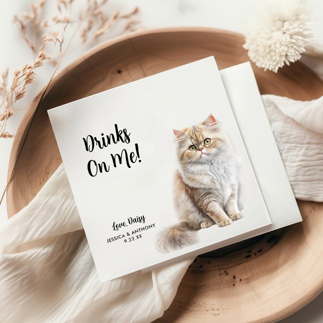Guardanapo De Papel Casamento de Gato Personalizado (Criador carregado)