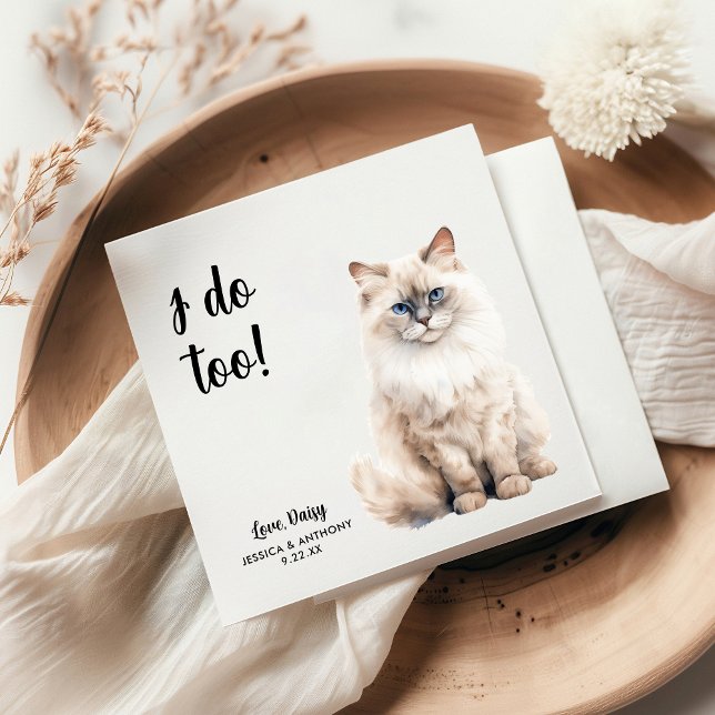 Guardanapo De Papel Casamento de Gato Personalizado (Criador carregado)