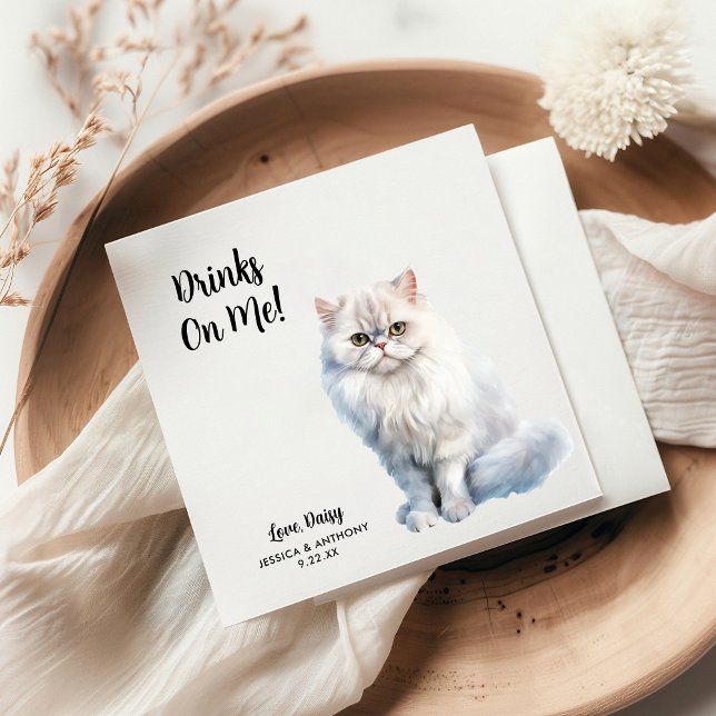 Guardanapo De Papel Casamento de Gato Personalizado (Criador carregado)