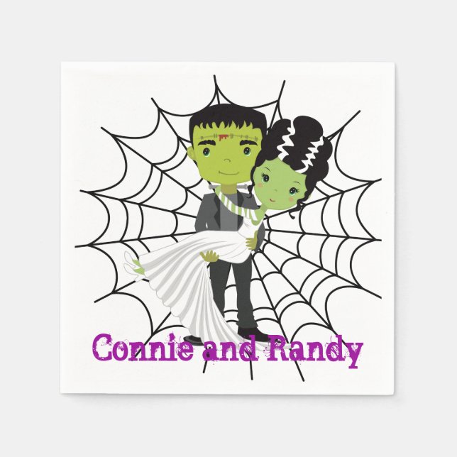Guardanapo De Papel Casamento de Halloween Napkin (Frente)