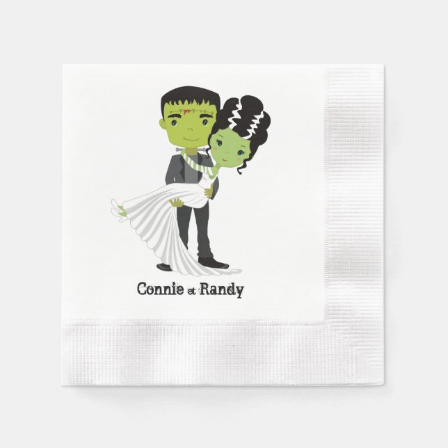 Guardanapo De Papel Casamento de Halloween Napkin (Frente)