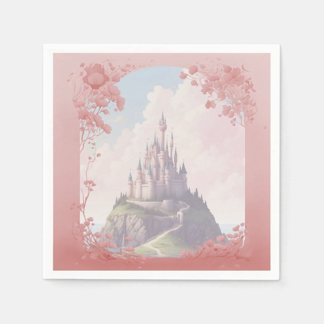 Guardanapo De Papel Casamento de história de amor do Castelo Fairytall (Frente)