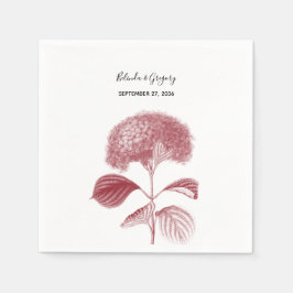 Guardanapo De Papel Casamento de Hortênsia Burgundy Elegante 