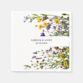 Guardanapo De Papel Casamento de Jardim de Floresta Selvagem Elegante