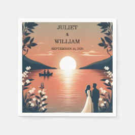 Guardanapo De Papel Casamento de lagoas ao largo da montanha