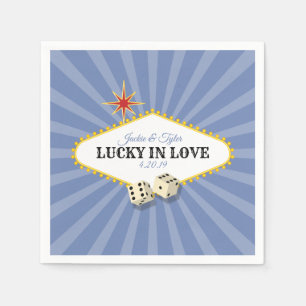 Guardanapo De Papel Casamento de Las Vegas Marquee em Hydrangea 2