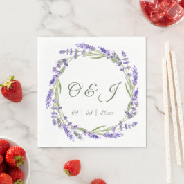 Guardanapo De Papel Casamento de Lavanda de Watercolor Boho