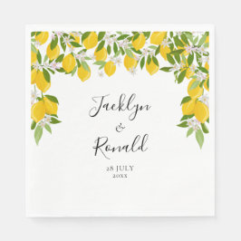 Guardanapo De Papel Casamento de Lemon Blossom Greenery