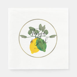 Guardanapo De Papel Casamento de Limão Limoncillo Limon Watercolor