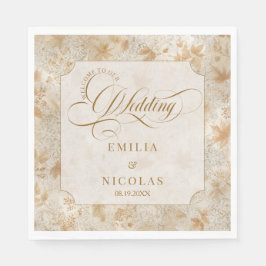 Guardanapo De Papel Casamento de Luxo Vitoriano de Outono