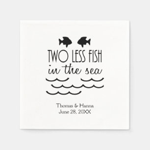 Guardanapo De Papel Casamento de menos dois peixes no mar
