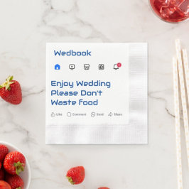 Guardanapo De Papel Casamento de Mensagens Personalizadas das Redes So