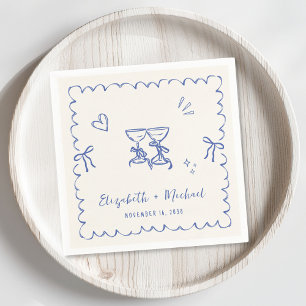 Guardanapo De Papel Casamento de Mola de Balança de Sorvete Azul Whims